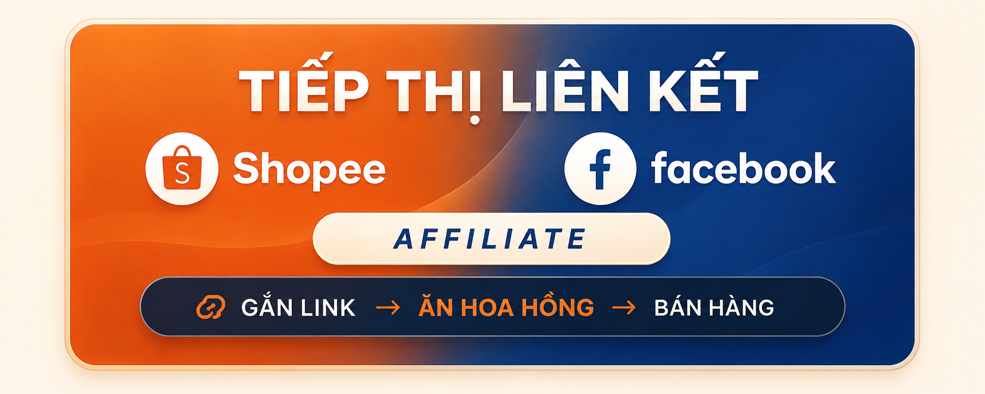 Tiếp thị liên kết Shopee và Facebook – Gắn link, ăn hoa hồng, bán hàng